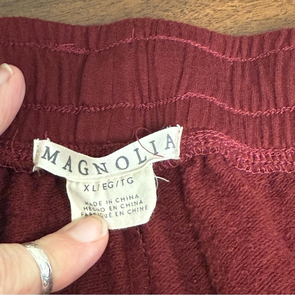 Magnolia Burgundy Lounge Set Hoodie & Jogger Pants XL Cozy Casual - Picture 14 of 16